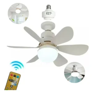 Ventilador De Teto Silencioso De 3 Modos com Lâmpada Controle Branco - Imagem 3