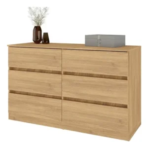Cômoda Com 6 Gavetas 120cm Multimóveis Mp4396 Madeirado - Imagem 3