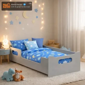 Cama Infantil Encanto Mdf Com Colchão Incluso Compacta Top - Imagem 1