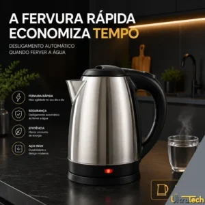 Chaleira Elétrica Térmica Jarra Bule Tampa Cozinha 1,8l 110v - Imagem 7