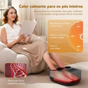 Massageador Pes Controle Remoto E Função Aquecimento Cinza - Imagem 3