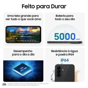 Celular Galaxy A27 Preto 5g 256gb, Câmera Tripla De 50mp, Processador Snapdragon 6 Gen 3, Feito Para Durar - Imagem 5