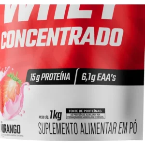 Whey Protein Concentrado 1kg Sabor Morango - Ftw - Imagem 3
