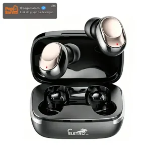 Fone De Ouvido Sem Fio Bluetooth 6.0 Eletro Mex A6s Pro Tws Ipx4 À Prova D'água Com Som Estéreo E Graves Potentes, Para Celulares/esportes/laptops, Preto - Imagem 1
