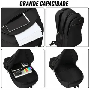 Mochila Notebook Impermeável Alça Reforçada Bolsa Grande Viagem Trabalho - Imagem 7