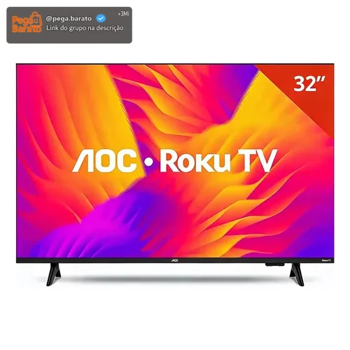 Smart Tv Aoc 32'' Led Roku Hd Wi-fi Quad Core 32s5155 Bivolt