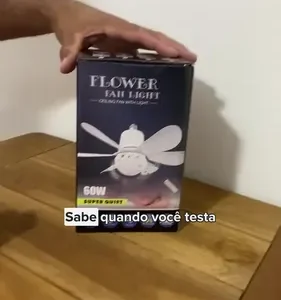 Ventilador de Teto Woosh Flower 60W com Luz LED e Controle Remoto Nohara - Imagem 7