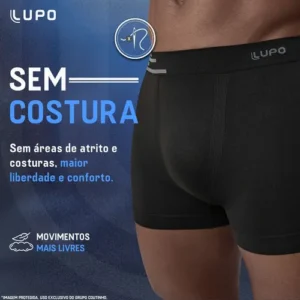 Kit 4 Cuecas Lupo Boxer Poliamida Box Sem Costura Original - Imagem 6