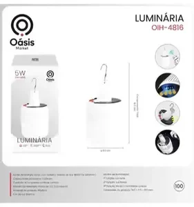 Kit2 Lâmpada De Led Solar Pesca E Acampamento Com Controle - Imagem 2