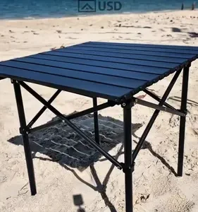 Mesa Camping Dobrável Portátil Alumínio Praia Acampamento Camping Churrasco - Imagem 2