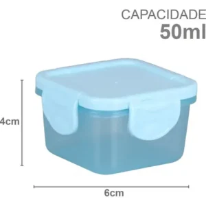 Kit 12 Potes Pequenos Congelar Papinha 50ml Tampa Hermética - Imagem 2