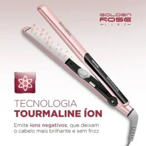 Prancha Alisadora Mondial Golden Rose/Preto Bivolt P-20 - Imagem 3