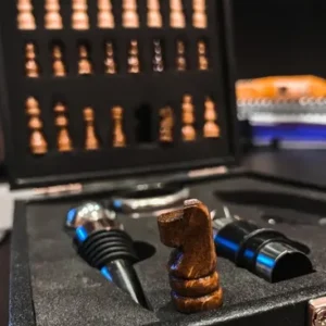 Kit Acessórios Vinho Presente Diferente Abridor /jogo Xadrez - Imagem 4