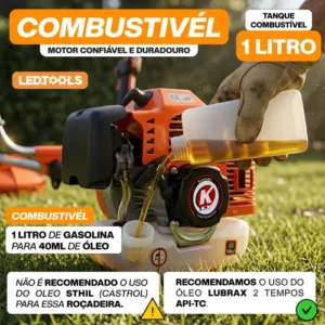 Roçadeira Lateral Gasolina Nakasaki 2t Profissional 75cc 3hp - Imagem 8