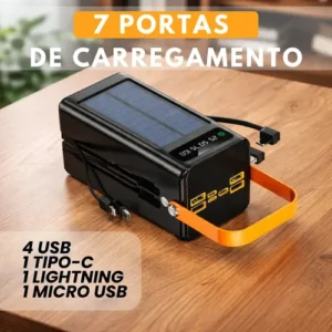 Carregador Portátil Power Bank Solar Turbo 50.000mah Rápido - Imagem 2