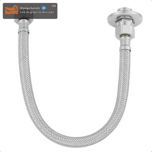Engate Mangueira Flexível Trançado Aço Inox 40 Cm