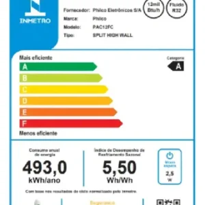 Ar Condicionado Split Hi Wall Inverter Philco 12000 BTU/h Frio 220 Volts - Imagem 9
