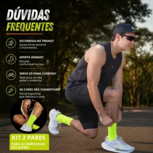 Kit 2 Par Meia Esporte Fitness Corrida Ciclismo Academia Gym - Imagem 4