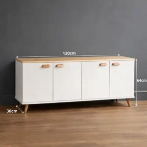 Buffet Aparador 4 Portas Prateleira Resistente Industrial - Imagem 4