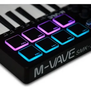 Teclado Controlador MIDI M-Vave SMK-25 25 Teclas 8 Pads Bluetooth - Imagem 2