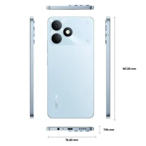 Celular Smartphone Realme Note 80s 128gb 4gb Ram Dual Sim Azul Bateria 6000mah Ultrafino 7,94 Mm Resistência À Poeira E Água Ip54 - Imagem 12
