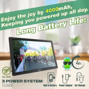 Tv Portátil Rywob 15.6 Hd 4000mah Bateria Hdmi Usb - Imagem 3