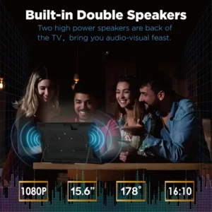 Tv Portátil Rywob 15.6 Hd 4000mah Bateria Hdmi Usb - Imagem 9