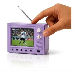 Mini Tv Portátil Retrô, Tela Usb Hd Recarregável De 2,4 - Imagem 2