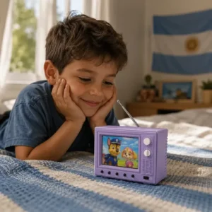 Mini Tv Portátil Retrô, Tela Usb Hd Recarregável De 2,4 - Imagem 5