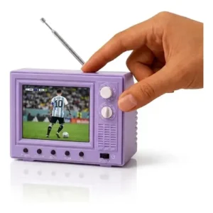 Mini Tv Portátil Retrô, Tela Usb Hd Recarregável De 2,4 - - Imagem 2
