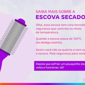 Escova Secadora Britânia Soft BEC07R Cabo Giratório 1300W Bivolt - Imagem 4