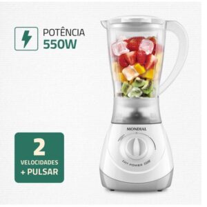 Liquidificador Mondial Easy Power L550 Branco 2 Velocidades 550W - Imagem 4