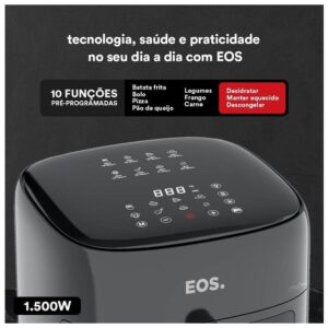 Air Fryer EOS Cheff Gourmet EAF08P 8,2L Digital Preta - Imagem 4