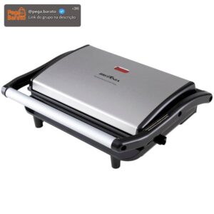 Sanduicheira/Grill Britânia Press BGR27I 2 em 1 Prata 850W Antiaderente - Imagem 1