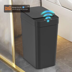 Lixeiras Automáticas com Sensor – Opções de 12L com 3 Modos Inteligentes de Abertura e Fechamento para Cozinha, Banheiro e Escritório (Preto 12L - 3 Modos) - Imagem 1