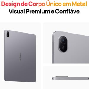 Tablet, HUAWEI MatePad SE 11, 4+128GB, Tela HUAWEI FullView de 11" para Conforto Visual，Superbateria de 7700 mAh 22,5W，Câmera Traseira 8 MP，Câmera Frontal 5 MP，Cinza Nebula - Imagem 3