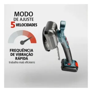 Maquina Assentar Piso Porcelanato Sem Fio Vibratória Ventosa 2 Baterias 48v Bolsa Transporte - Imagem 9
