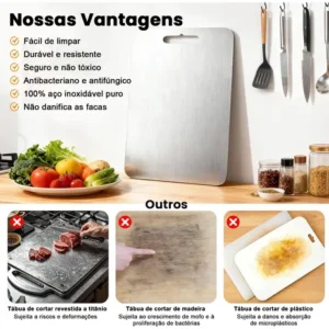 Tábuas De Corte Inox 304, 2 Peças Carne Corte Para Cozinha - Imagem 2