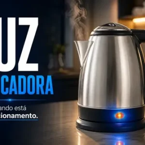 Chaleira Elétrica Inox 1,8L 1500W Aquecimento Rápido Automática - Imagem 4