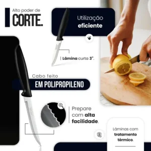 Jogo Facas Tramontina Plenus 4 Peças Inox Multiuso Cozinha - Imagem 4