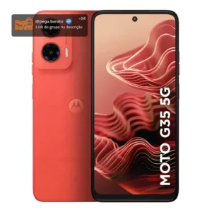 Smartphone Motorola Moto G35 5g - 256gb 4gb Ram+8gb Ram Boost e Camera 50mp Com Ai Nfc Tela 6.7 Com Superbrilho - Coral - Vegan Leather - Imagem 1