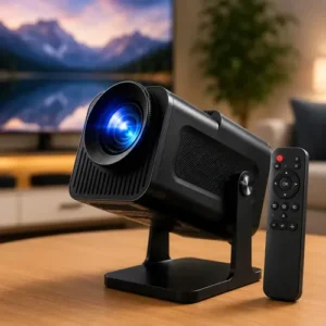 Projetor HY320 Hardline Smart TV Android WiFi 6 390 ANSI Lumens Full HD Suporte 4K HDMI Bluetooth HY 320 85-200 Polegadas Alto Falante Com Controle Remoto Bivolt Portátil - Imagem 1