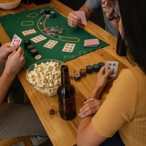 Kit Jogo De Poker Texas Semi Profissional Completo 200 Fichas Numeradas Campeonato Marca Kururuá - Imagem 11