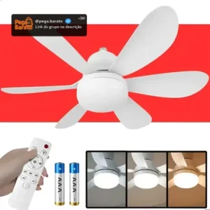 Luminária Ventilador De Teto 40w Potente Com Controle Remoto - Imagem 1