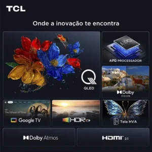 Smart Tv Tcl 75 Qled 4k T6c Wifi Bluetooth Google Tv 75t6c - Imagem 3