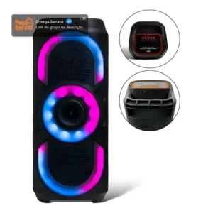 Caixa De Som Bluetooth Potente 50w Rgb Tws Usb Fm Portátil - Imagem 1