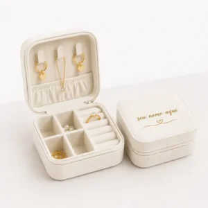 Mini Porta Joias Portátil Viagem Personalizado Nome/logo/ - Imagem 2