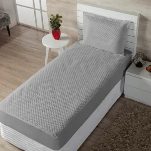 Protetor De Colchão Impermeável Antixixi Antimofo Solteiro Cor Branco Desenho Do Tecido Matelado - Imagem 2