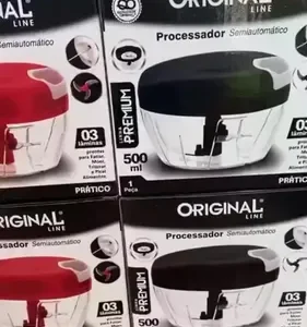 Mini Processador E Triturador De Alimentos Alho Cebola 500ml - Imagem 15