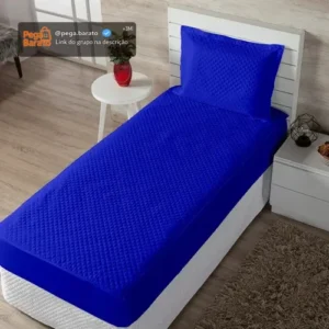 Protetor De Colchão Impermeável Antixixi Antimofo Solteiro Cor Branco Desenho Do Tecido Matelado - Imagem 1